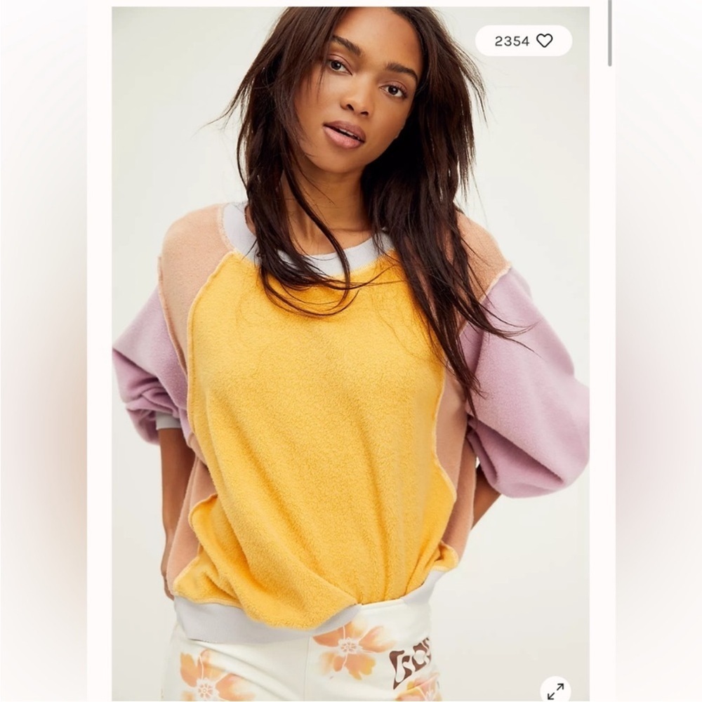 FREE PEOPLE | color me glad crewneck sweatshirt